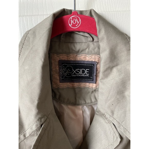 XSIDE Outerwear Khaki Rain Over Coat Size Large - Picture 2 of 5